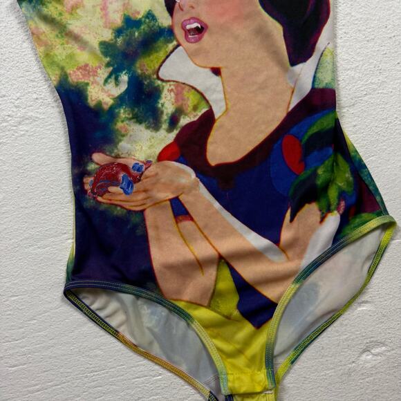 Upcycled Disney Snow White Vampire Bodysuit, Size Medium - Picture 3 of 8